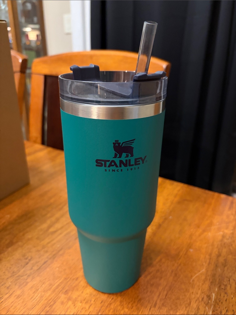 Stanley Teal Insulated Tumbler with Clear Lid and Straw